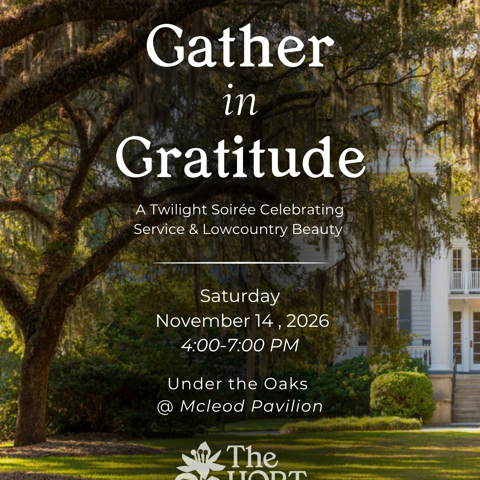 Gather in Gratitude: A Twilight Soirée Celebrating Service & Lowcountry Beauty - logo
